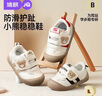 婧麒（JOYNCLEON）寶寶學(xué)步鞋嬰兒涼鞋春秋夏季男女童機能鞋嬰兒鞋子軟底兒童鞋四季 紅色 【四季款】 19 碼(內長(cháng)13.5cm腳長(cháng)13cm) 曬單實(shí)拍圖