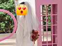 青葦 結(jié)婚領(lǐng)證登記頭紗七夕節(jié)求婚超仙拍照頭紗新娘結(jié)婚雙層裸紗素紗 曬單實拍圖