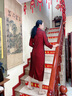 紫魅俏高端喜婆婆婚宴旗袍喜服結(jié)婚高貴刺繡媽媽婚禮敬酒禮服連衣裙女裝 酒紅色【七分袖】 2XL (建議125-135斤) 曬單實(shí)拍圖