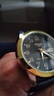 新款防水夜光男士自動(dòng)石英手表學(xué)生韓版數字大表盤(pán)生日禮物爸爸 皮黑面數字間金殼黑面男 曬單實(shí)拍圖