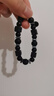 彩萊婭復古方塊火山石男士手鏈男潮黑色手串男生時(shí)尚可調節手繩飾品禮物 串珠手鏈 曬單實(shí)拍圖