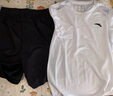 安踏（ANTA）速干套裝丨男運動短袖短褲夏跑步套裝足球套裝訓(xùn)練服兩件套晨練服 【肩頭小logo】展翅藍(lán)7114-8 L/175 曬單實拍圖