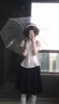 MR.KA學(xué)院風(fēng)減齡套裝女甜美條紋短袖襯衫2025夏季復(fù)古高腰百褶裙兩件套 襯衫+百褶裙 L 105-115斤 曬單實拍圖