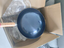 章丘鐵鍋正宗手工鍛打鐵鍋無涂層物理不粘鍋炒鍋老式家用炒菜鍋廚具輕音 標(biāo)準(zhǔn)版古法烤藍(lán)（已干燒） 32cm 曬單實(shí)拍圖