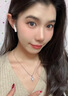 翠奢緣高端品牌項鏈女一見鐘情氣質鎖骨鏈銀吊墜七夕送女友老婆生日禮物 心中有你項鏈 曬單實拍圖