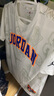 NIKE  JORDAN 耐克童裝男童短袖T恤新款兒童暗紋滿(mǎn)印短T上衣 純白色 160 /80 【建議身高158-170cm】 曬單實(shí)拍圖
