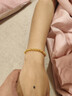中國黃金（CHINA GOLD）小方糖黃金手鏈女士足金手串轉(zhuǎn)運(yùn)珠首飾七夕情人節(jié)禮物送女友老婆 【今/次日達(dá)】小方糖手串約2.2g【玫瑰禮盒】 曬單實(shí)拍圖
