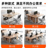 悅美妙辦公桌辦公室職員電腦桌財務(wù)工位雙人位桌椅組合簡(jiǎn)易書(shū)桌子工作臺 【雙人位+柜】米蘭橡木色120CM 曬單實(shí)拍圖