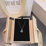 銀暖暖999純銀星光蝶舞項鏈女2025新款吊墜老婆七夕情人節(jié)禮物送女朋友 項鏈+國檢證書+米色雙開禮盒 曬單實拍圖