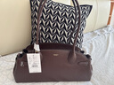 蔻馳（COACH）【七夕禮物】女士EMPIRE CARRYALL 34號(hào)手袋牛皮革手提包單肩包 B4/楓樹(shù)棕色（新版） 曬單實(shí)拍圖