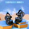 牧童童鞋男童涼鞋2025夏季新款兒童鞋軟底透氣中大童防滑運動沙灘鞋 藍槍（建議選大1碼/按鞋內(nèi)長選） 29 鞋內(nèi)長17.9cm/適合腳長17.4cm 曬單實拍圖