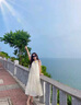 妙奕嘉連衣裙女純欲掛脖吊帶裙子夏季2025新款法式顯瘦海邊度假沙灘長(zhǎng)裙 綁帶掛脖提花連衣裙【杏色】 S （建議80-90斤） 曬單實(shí)拍圖