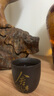 紫砂茶具套裝家用功夫茶杯茶壺泡茶器簡(jiǎn)約辦公室客廳喝茶盤(pán)整套 紫砂/龍壺（舍得）+六杯+長(zhǎng)方（條紋）黑 曬單實(shí)拍圖