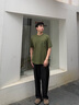 卡賓（CABBEEN）【刺繡口袋】男裝涼感T恤夏季新款半袖潮牌圓領(lǐng)t短袖寬松上衣 橄欖綠色88（寬松版型） 3XL /190/56 曬單實(shí)拍圖