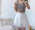 SIINSIIN百褶裙春夏2025新款半身裙女顯瘦運(yùn)動(dòng)防走光白色a字短裙顯瘦百搭 曬單實(shí)拍圖