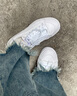 adidas NIZZA PLATFORM厚底增高運動帆布鞋男女阿迪達(dá)斯三葉草   白   35.5 曬單實拍圖