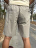 AK ARMY美式復古休閑短褲男五分直筒機能速干工裝中褲多口袋夏季短款 淺灰色 M 曬單實(shí)拍圖