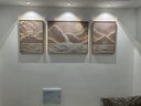 奧瀚現(xiàn)代輕奢客廳裝飾畫(huà)背靠金山沙發(fā)背景墻掛畫(huà)2025大氣山水三聯(lián)壁畫(huà) JD30807山鑒明月 左右35*50中間70*50 輕奢金框 質(zhì)感油畫(huà)布ps外框 曬單實(shí)拍圖