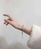 夢黛麗MENGDAILIS999銀手鏈女生輕奢小眾精致新款銀手鐲生日禮物送女友 海洋之戀-八心八箭優(yōu)質(zhì)藍鋯 曬單實拍圖