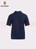 Hush Puppies【細膩柔軟】暇步士女裝2025夏季舒適百搭氣質短袖POLO衫 灰藍色 S 曬單實拍圖