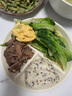 拜杰陶瓷減脂定量餐盤211分格餐盤學(xué)生早餐盤餃子盤果盤奶油黃亮面 曬單實拍圖