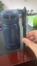 膳魔師（THERMOS）2023日本膳魔師保溫杯男女便攜不銹鋼超輕可愛迷你水杯子250毫升 藍黑250ml 曬單實拍圖