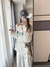 槿城韓系穿搭超好看卡通防曬長袖T恤女夏季外搭寬松露肩薄紗罩衫上衣 白色 T8801 L 【建議105-115斤】 曬單實(shí)拍圖