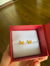 菜百首飾 黃金耳飾 足金可愛風(fēng)黃金蝴蝶結(jié)耳飾 計(jì)價(jià) 約2.00克七夕禮物 曬單實(shí)拍圖