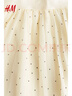 H&M2025年夏季新款童裝女童褶紋雪紡半身裙1269789 淺黃色/波點 130 130cm 59 (6-8Y) 曬單實拍圖