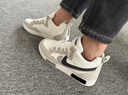 AJBR男鞋春季新款透氣空軍aj一號板鞋男士輕便軟底運動(dòng)休閑小白鞋子男 白卡其 39 曬單實(shí)拍圖