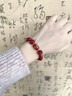 EKITIKE ?；倏颂烊恢焐笆执ぷo(hù)身符情人節(jié)七夕節(jié)禮物本命年送女友生日禮物 本命年-轉(zhuǎn)運(yùn)【生肖蛇】朱砂手串 內(nèi)徑-8MM【帶證書】 曬單實(shí)拍圖