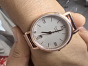 卡西歐（CASIO）女表sheen系列鋼帶蜜桃金藍寶石鏡面石英日韓表學生送女友禮物 SHE-4540CGM-4A +藍色定制皮帶 曬單實拍圖