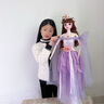 翎喏芭比娃娃3-6歲會(huì)說話白雪艾莎公主玩偶女孩六一禮物換裝娃娃禮盒 2024新款冰雪公主【60cm—珍藏版大禮盒】 【眨眼版】禮包A：56件美人魚裙項(xiàng)鏈?zhǔn)嵝?曬單實(shí)拍圖