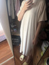 貓人睡裙女士睡衣夏季薄款棉莫代爾短袖長裙大碼家居服米杏色 曬單實拍圖