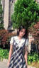 圣保美韓系學(xué)院風(fēng)假兩件格紋連衣裙子女夏季2025新款小個(gè)子收腰a字短裙 【藏青色】 S 碼 曬單實(shí)拍圖