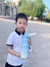 MMOTRO日本品牌兒童保溫杯學(xué)生上學(xué)專用吸管杯子女高顏值大容量運動水杯 漸變藍 800ml 曬單實拍圖