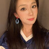 古婷度假風藍紅色大耳環(huán)女2025新款爆款高級感耳釘輕奢小眾方圓臉耳飾 度假風藍紅色大耳環(huán) 曬單實拍圖