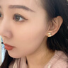 周大福H字母耳釘女貝殼輕奢高級感耳飾氣質(zhì)百搭新款耳環(huán)七夕禮物送女友 日韓輕奢貝殼字母H純銀耳釘 曬單實拍圖