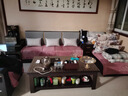 錦木森新中式紫金檀木實(shí)木沙發(fā)小戶(hù)型客廳冬夏兩用全實(shí)木防刮貓抓皮沙發(fā) 四人位+貴妃榻（升級貓抓皮） 曬單實(shí)拍圖