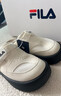 FILA 斐樂官方女鞋SMILA摩登拖鞋2025夏季新款元?dú)馔闲蓍e勃肯鞋 豆腐白-TF 37.5 曬單實(shí)拍圖