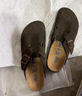BIRKENSTOCK勃肯德國進(jìn)口男女款牛皮絨面革軟底Boston包頭拖鞋 深棕窄版660463 37 曬單實(shí)拍圖