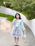 叮當(dāng)貓洛麗塔公主裙女童連衣裙春秋2025新款裙子兒童春裝小女孩lolita裙 22013藍(lán)色-長(zhǎng)袖 130 曬單實(shí)拍圖