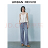 UR2025夏季新款女裝時(shí)尚復古休閑百搭洗水牛仔長(cháng)褲UYY850144# 藍色 26 曬單實(shí)拍圖