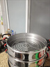 珍灶大蒸鍋特大80cm家商用大蒸籠電蒸鍋大號(hào)電蒸鍋大容量特大號(hào)電蒸鍋 三代定時(shí)保溫功能+水干自動(dòng)斷電 1cm 40CM蒸布+百潔布+碗夾方便拿碗 曬單實(shí)拍圖