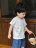 優(yōu)奇寶寶夏季短袖夏裝嬰兒?jiǎn)渭恤上衣半袖薄款兒童衣服夏天外出衣服 快樂小魚 90 曬單實(shí)拍圖