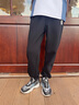 Skechers斯凱奇2025年秋季新款兒童舒適針織長(zhǎng)褲男女款休閑褲子L325K061 碳黑/0018 150 曬單實(shí)拍圖