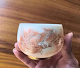 羊脂玉瓷主人杯個人專用高檔德化白瓷茶杯龍鳳對杯陶瓷品茗杯大號 丹鳳朝陽主人杯180ml 曬單實拍圖