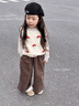 班喜迪女童馬甲春秋款2025新款女寶寶毛線(xiàn)背心秋季兒童坎肩童裝針織上衣 米色 80 曬單實(shí)拍圖