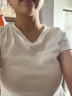 薩姆依純欲短款正肩短袖t恤女2024年新款夏季修身時(shí)尚顯瘦高腰辣妹上衣 白色 XL 曬單實(shí)拍圖