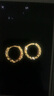 六桂福珠寶 黃金耳飾 光影 足金耳環(huán)耳釘耳墜耳飾女送禮 BE0623 1.4g 曬單實(shí)拍圖